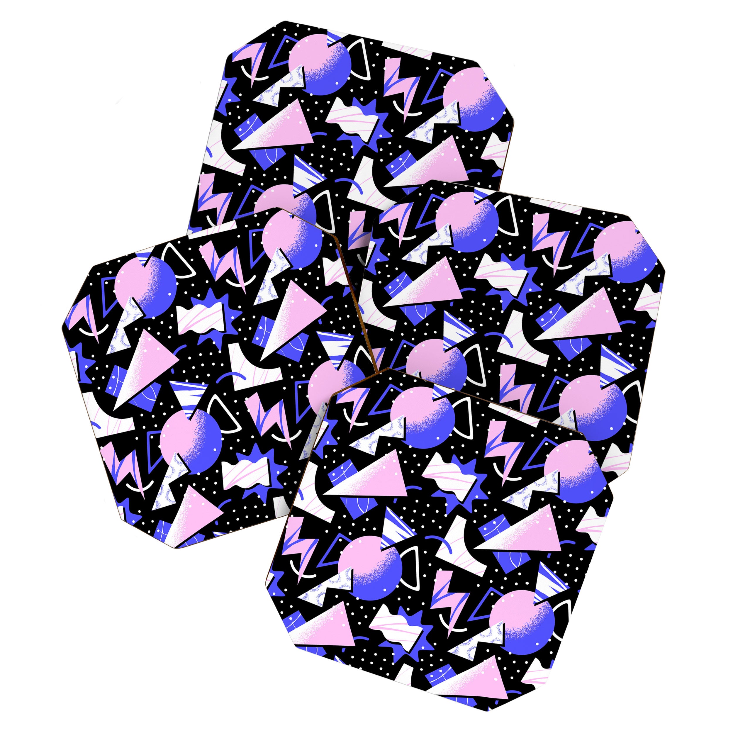 Abstract geometric shape modern pattern art Coaster Gallery Image 1