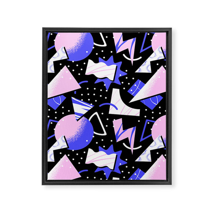 Abstract geometric shape modern pattern art Framed Canvas Print Gallery Image 1
