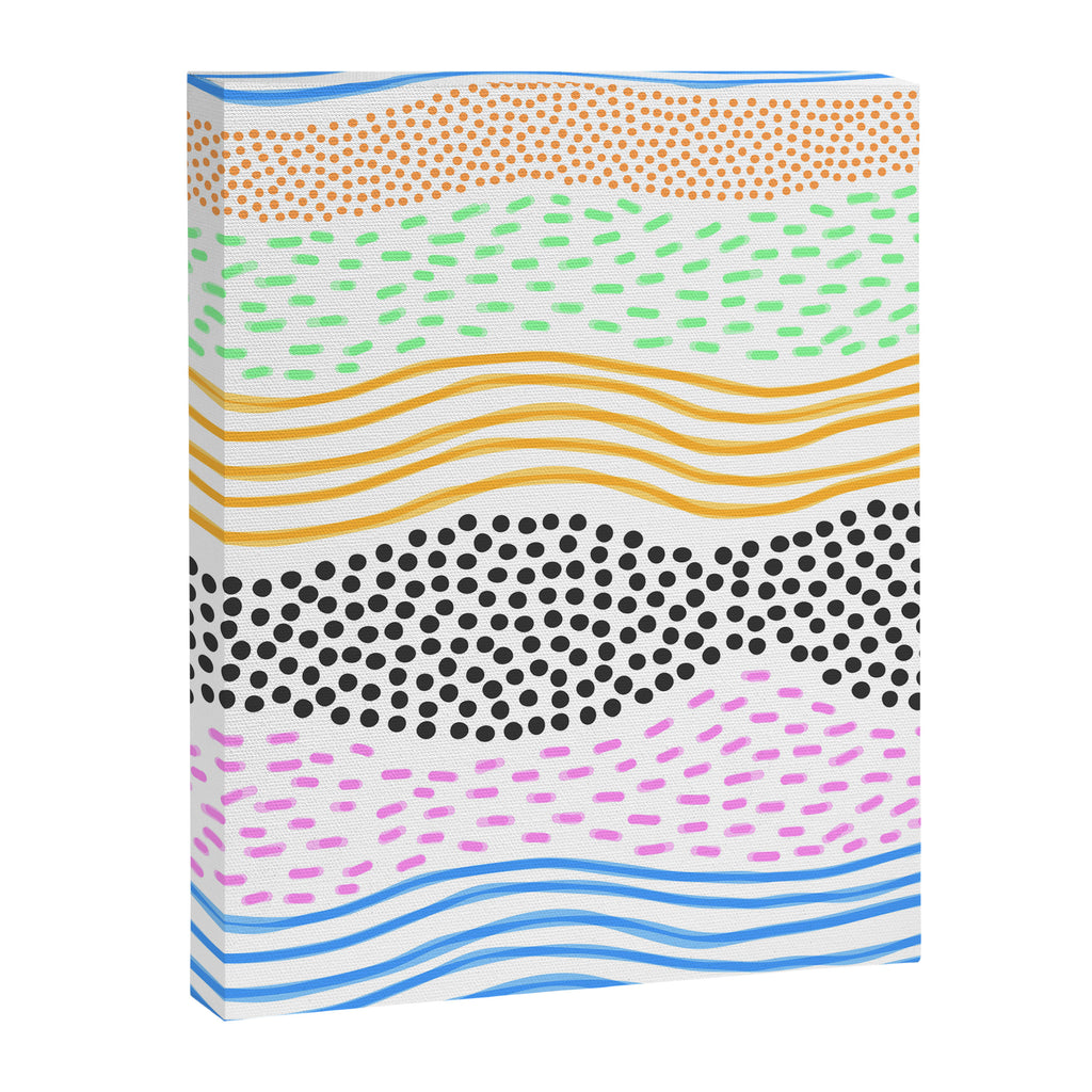Abstract hand drawn shapes doodle pattern Canvas Print Gallery Image 8