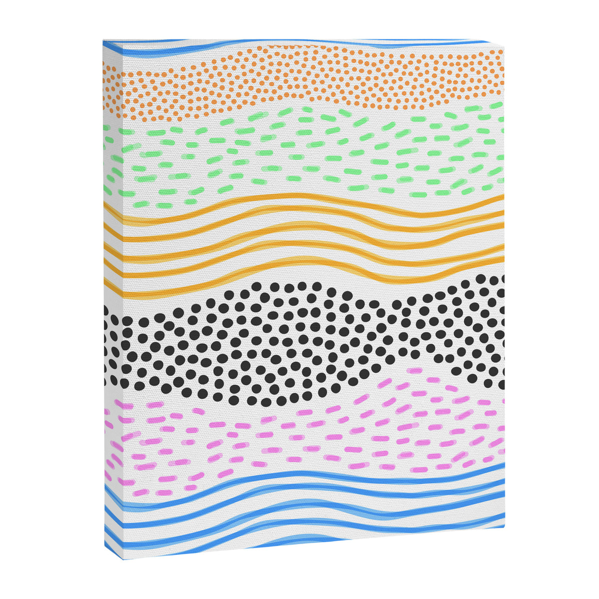 Abstract hand drawn shapes doodle pattern Canvas Print Gallery Image 8