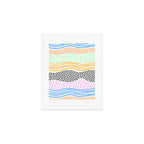 Abstract hand drawn shapes doodle pattern Art Print Gallery Image 1
