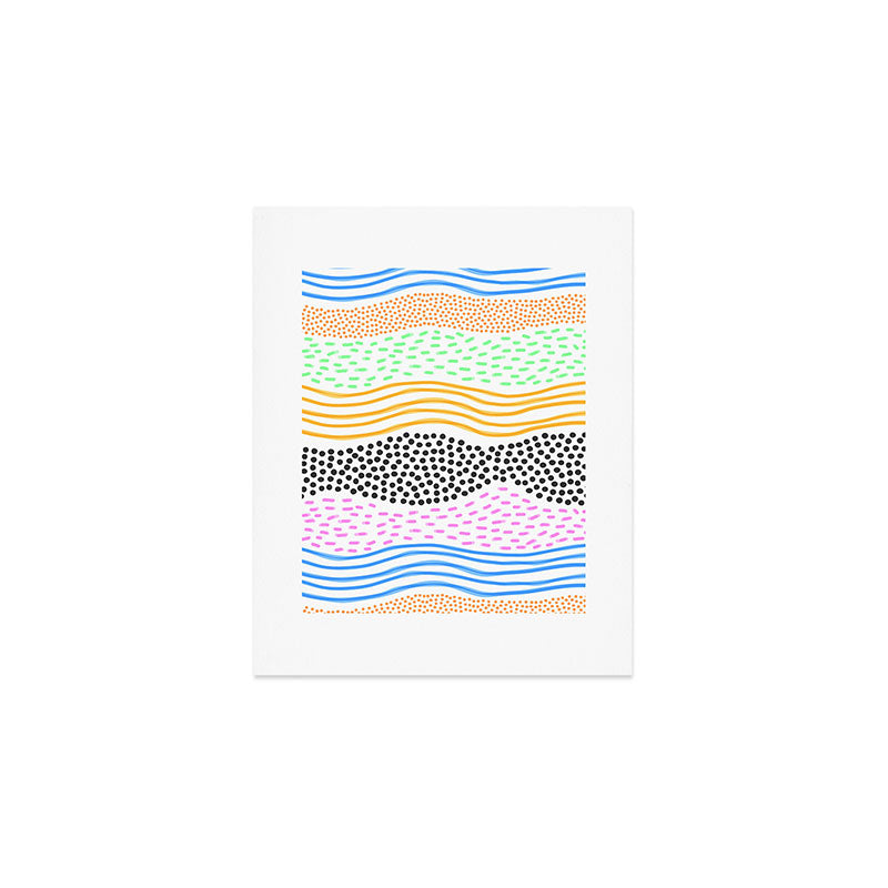 Abstract hand drawn shapes doodle pattern Art Print Gallery Image 1