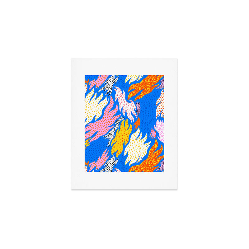 Abstract hand drawn shapes doodle pattern Art Print Gallery Image 1