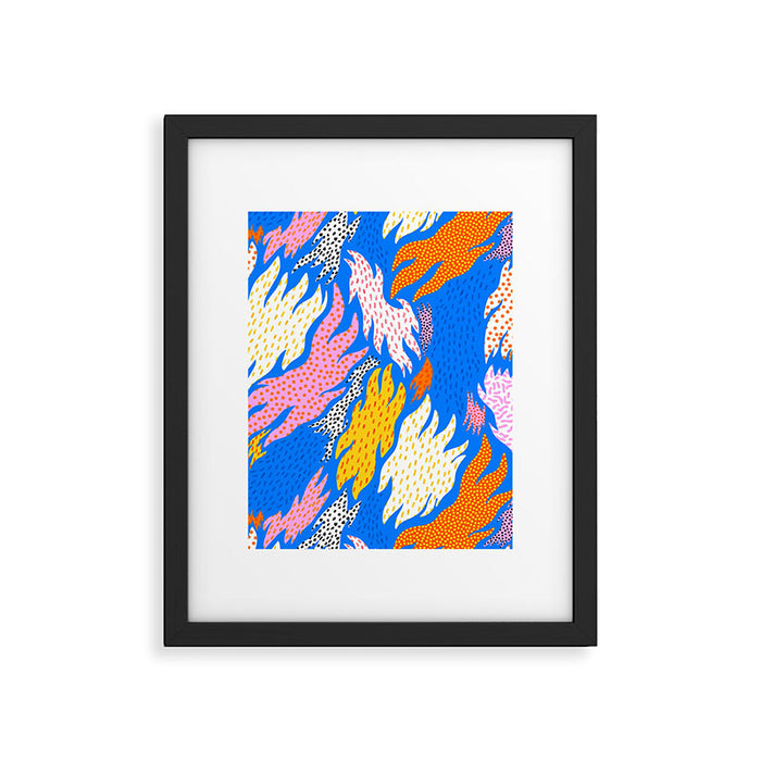 Abstract hand drawn shapes doodle pattern Framed Art Print Gallery Image 1