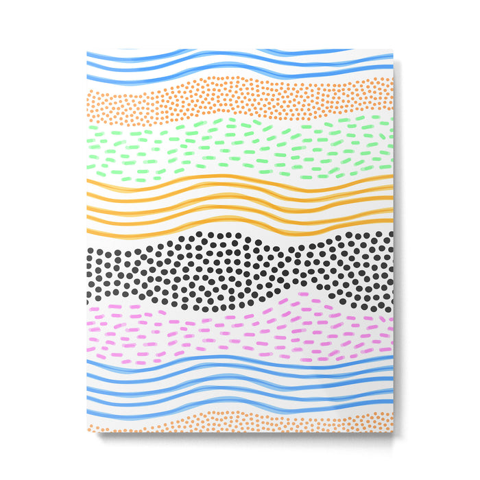 Abstract hand drawn shapes doodle pattern Metal Print Gallery Image 1