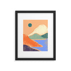Abstract mountain landscape painting art print Framed Art Print Gallery Image 5