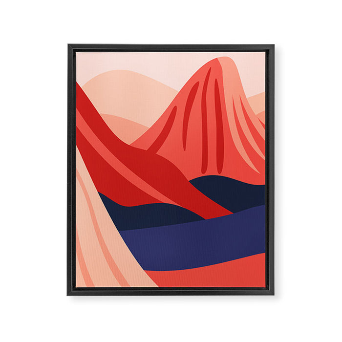 Abstract mountain nature landscape art Framed Canvas Print Gallery Image 1