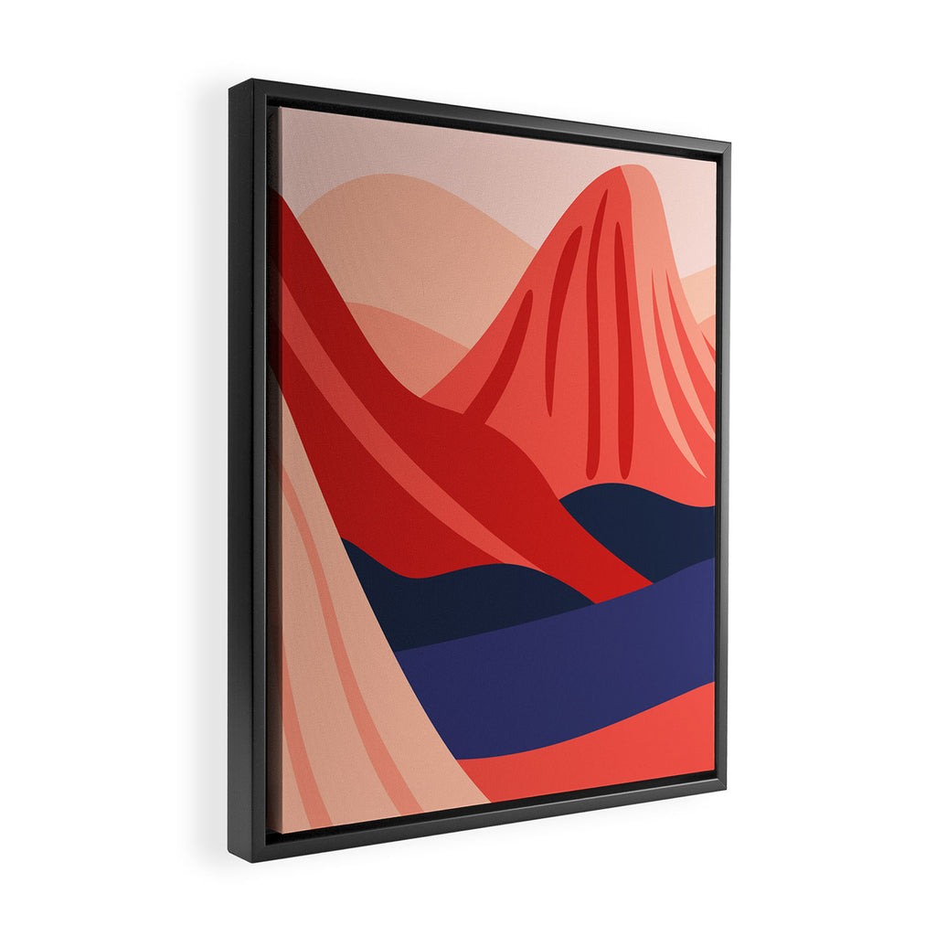 Abstract mountain nature landscape art Framed Canvas Print Gallery Image 2