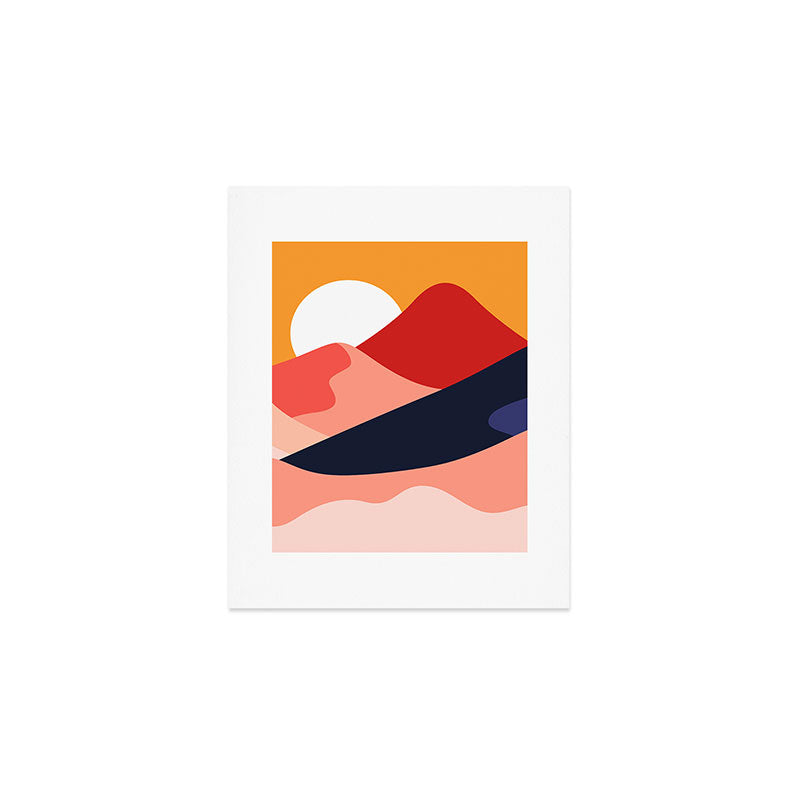 Abstract mountain nature landscape art Art Print Gallery Image 1