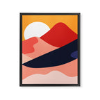 Abstract mountain nature landscape art Framed Canvas Print Gallery Image 8