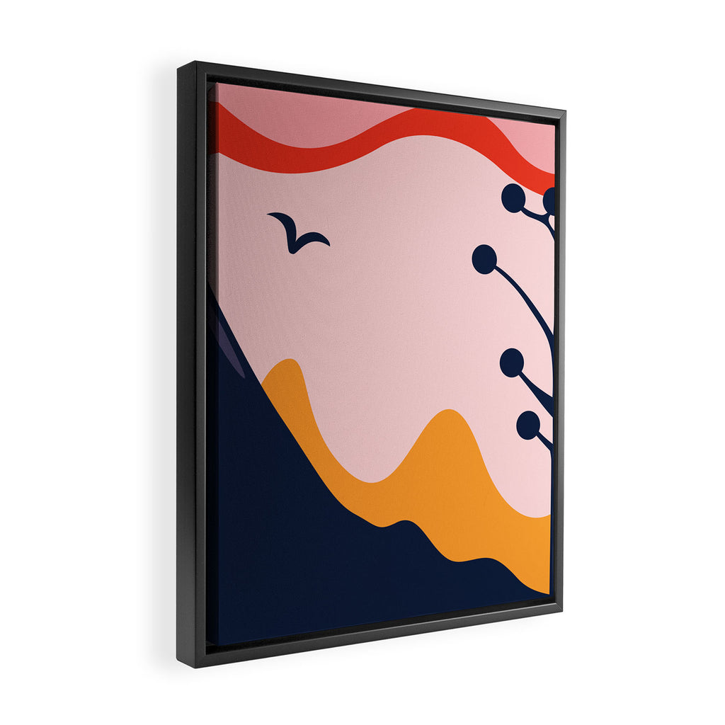 Abstract mountain nature landscape art Framed Canvas Print Gallery Image 2