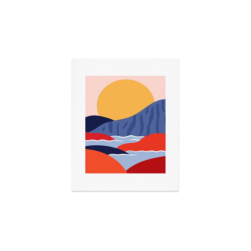 Abstract mountain nature landscape art Art Print Gallery Image 1