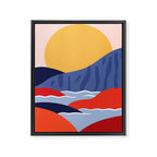Abstract mountain nature landscape art Framed Canvas Print Gallery Image 8