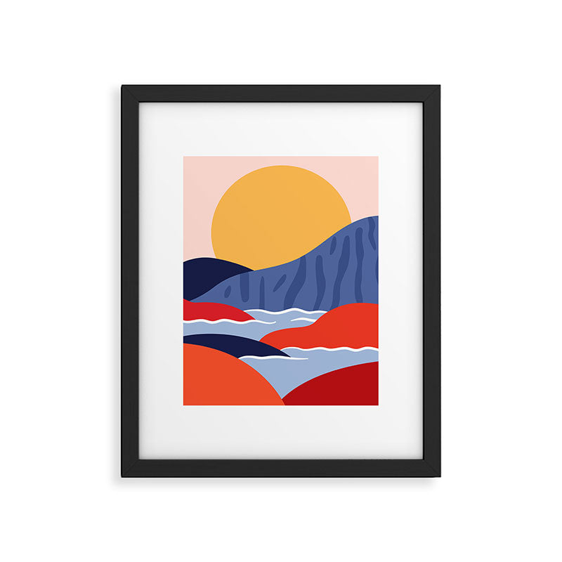 Abstract mountain nature landscape art Framed Art Print Gallery Image 6