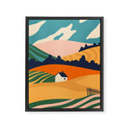 Abstract nature field landscape art Framed Canvas Print Gallery Image 6