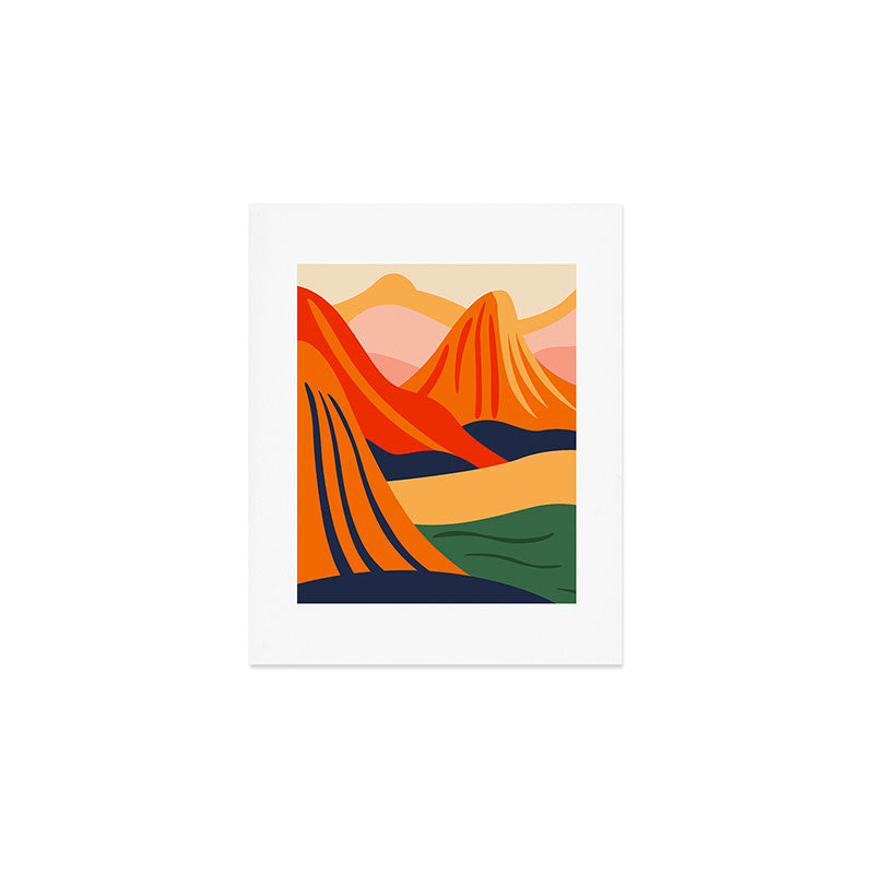 Abstract nature mountain landscape art Art Print Gallery Image 1