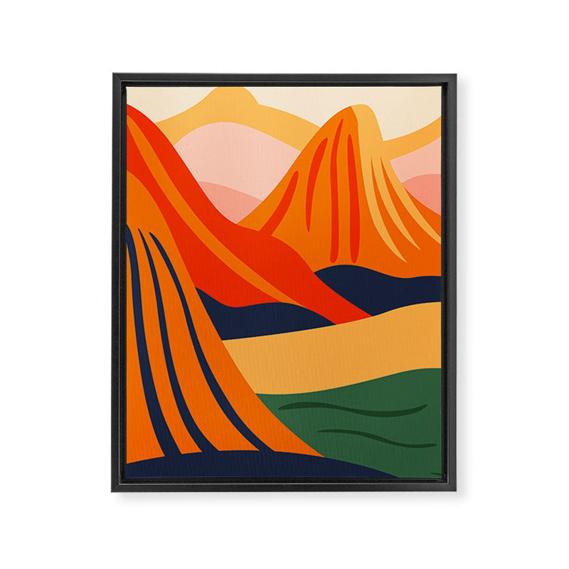 Abstract nature mountain landscape art Framed Canvas Print Gallery Image 6
