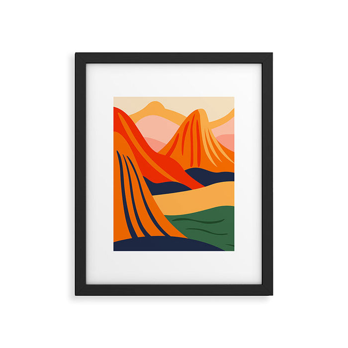 Abstract nature mountain landscape art Framed Art Print Gallery Image 1