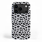 Abstract organic black and white shape pattern iPhone Case Gallery Image 1