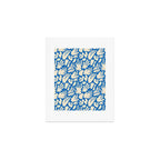 Abstract organic blue shape pattern Art Print Gallery Image 1