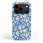 Abstract organic blue shape pattern iPhone Case Gallery Image 1