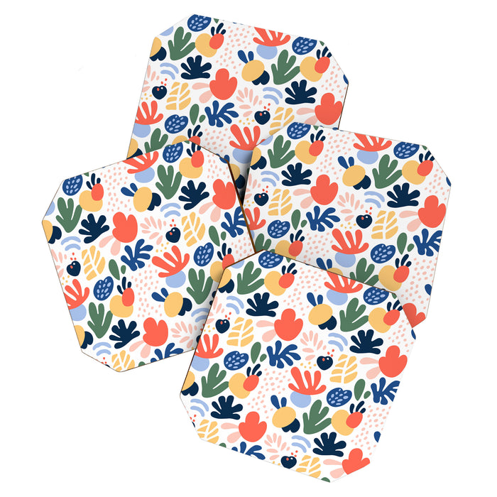 Abstract organic nature art pattern Coaster Gallery Image 1