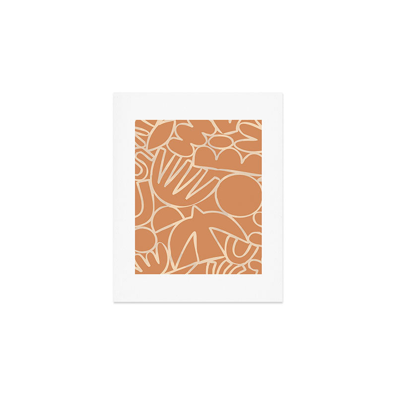 Abstract organic nature art shape paint pattern Art Print Gallery Image 1