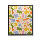 Abstract organic nature art shape pattern Framed Canvas Print Gallery Image 8