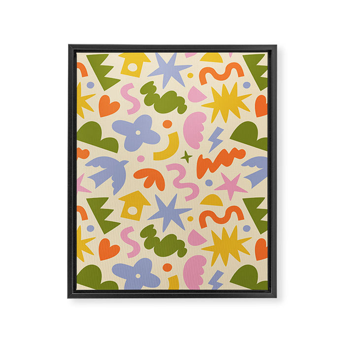 Abstract organic nature art shape pattern Framed Canvas Print Gallery Image 1