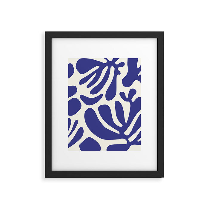 Abstract organic nature leaf art pattern Framed Art Print Gallery Image 1
