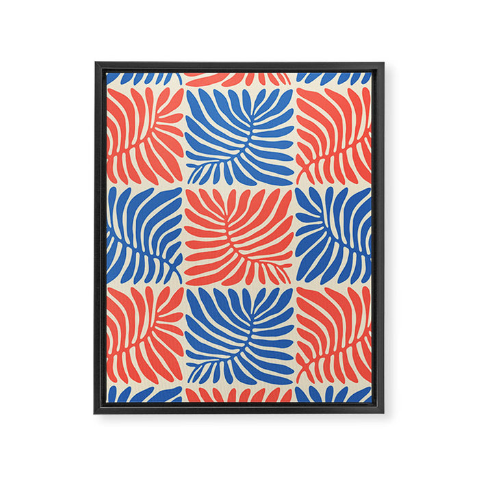 Abstract organic nature plant leaf pattern Framed Canvas Print Gallery Image 1