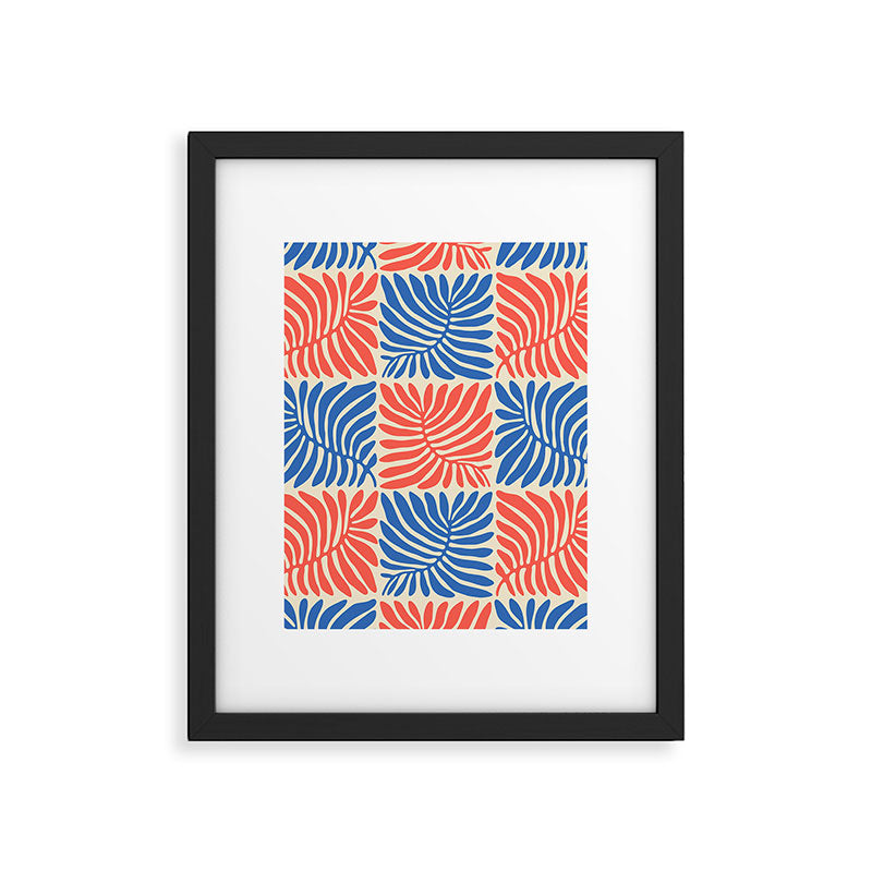 Abstract organic nature plant leaf pattern Framed Art Print Gallery Image 6