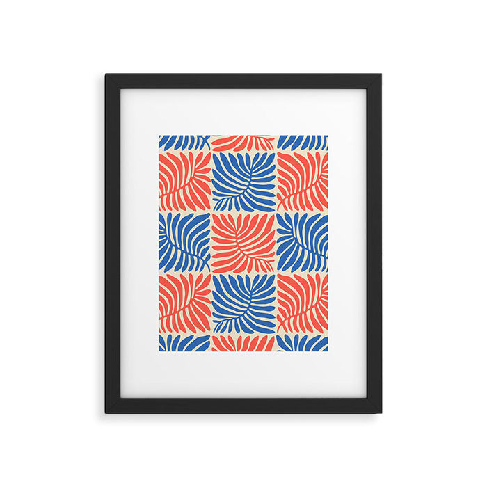 Abstract organic nature plant leaf pattern Framed Art Print Gallery Image 1