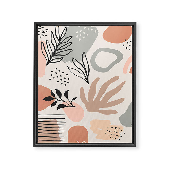 Abstract organic nature shape art pattern Framed Canvas Print Gallery Image 1