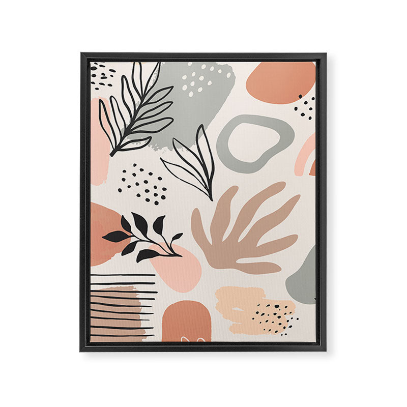 Abstract organic nature shape art pattern Framed Canvas Print Gallery Image 8