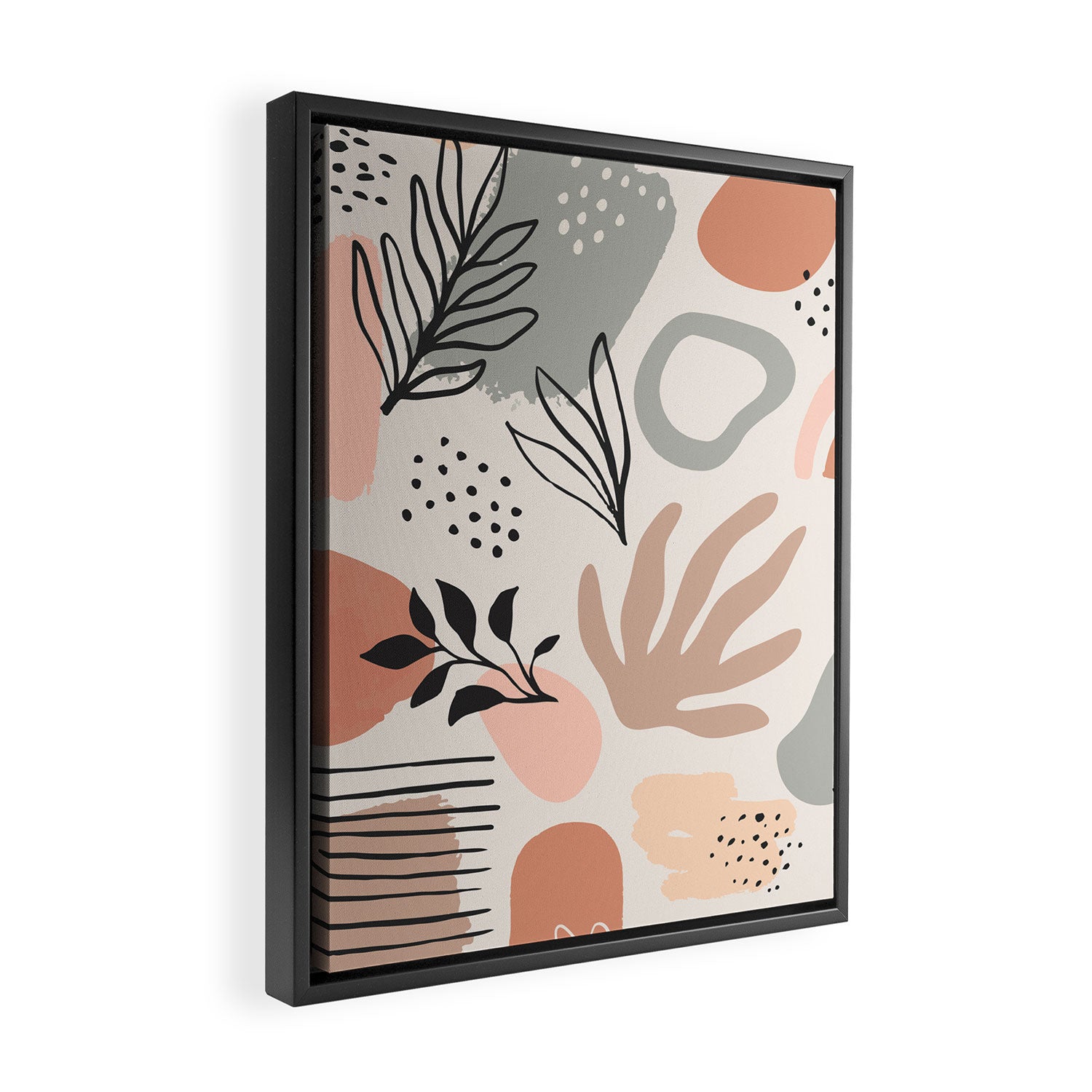 Abstract organic nature shape art pattern Framed Canvas Print Gallery Image 2