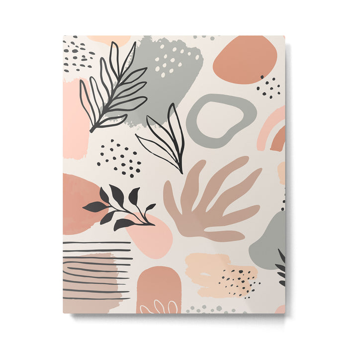 Abstract organic nature shape art pattern Metal Print Gallery Image 1