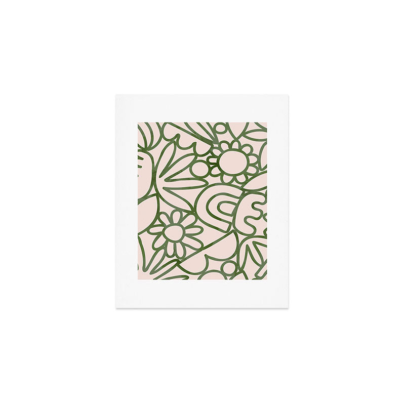 Abstract organic nature shape art print Art Print Gallery Image 1