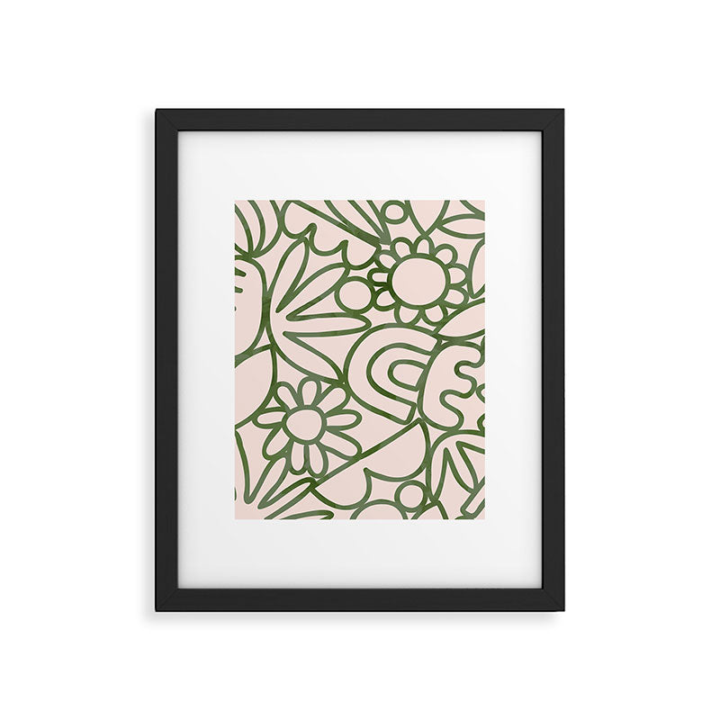 Abstract organic nature shape art print Framed Art Print Gallery Image 6