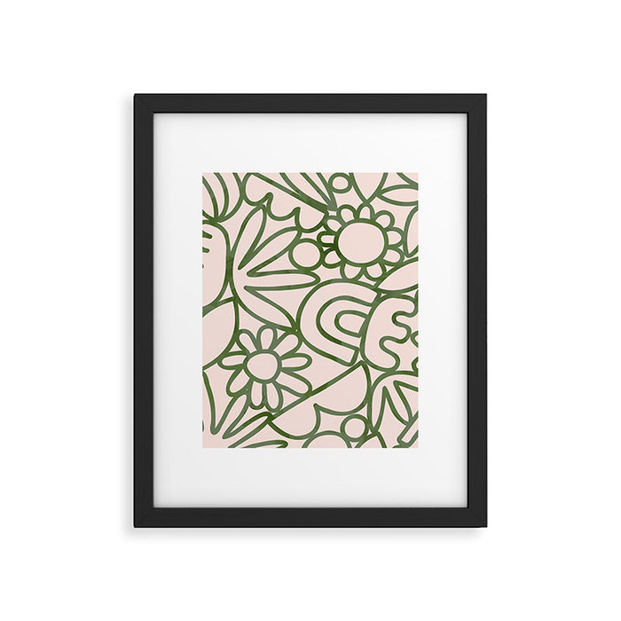Abstract organic nature shape art print Framed Art Print Gallery Image 1