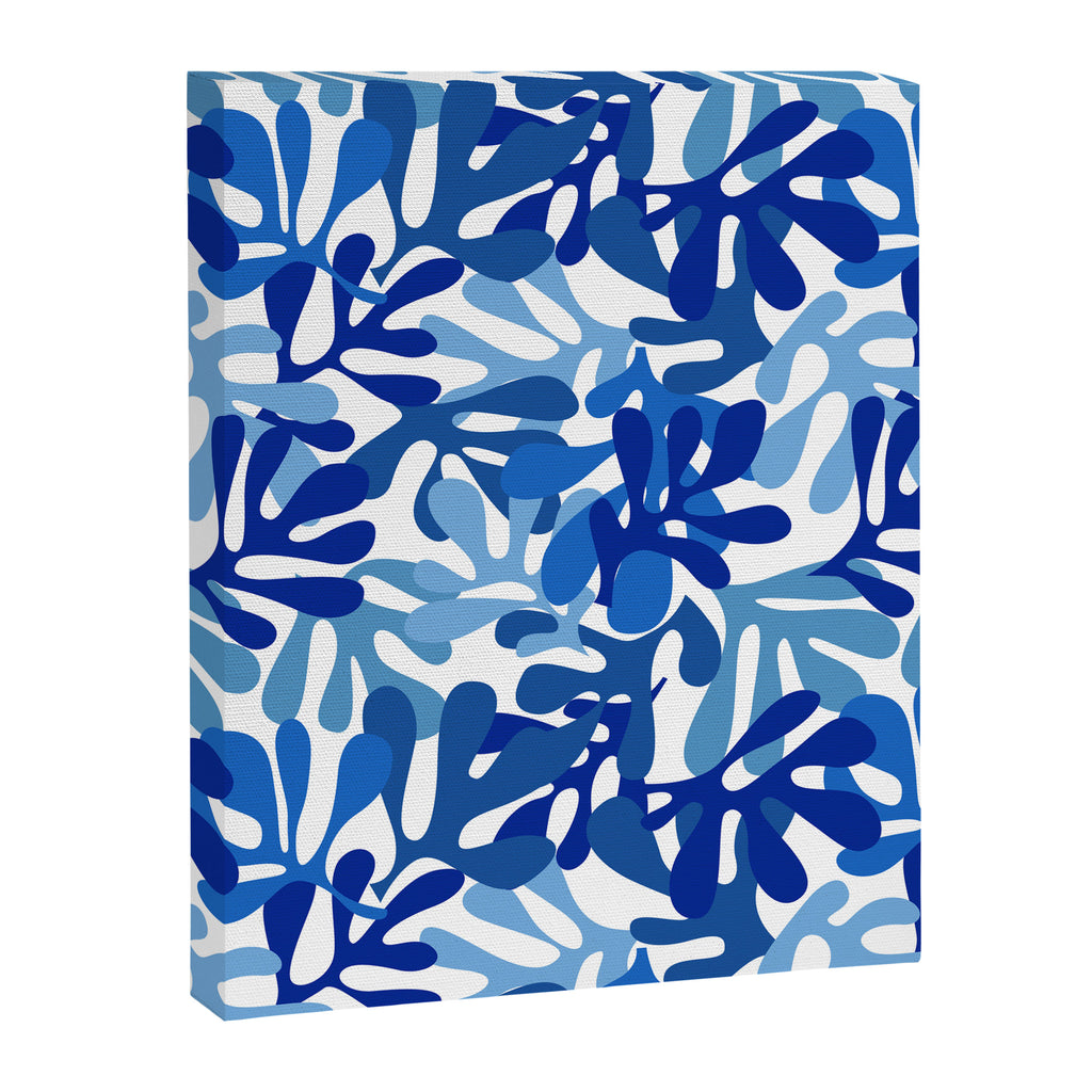 Abstract organic plant leaf shape pattern Canvas Print Gallery Image 8