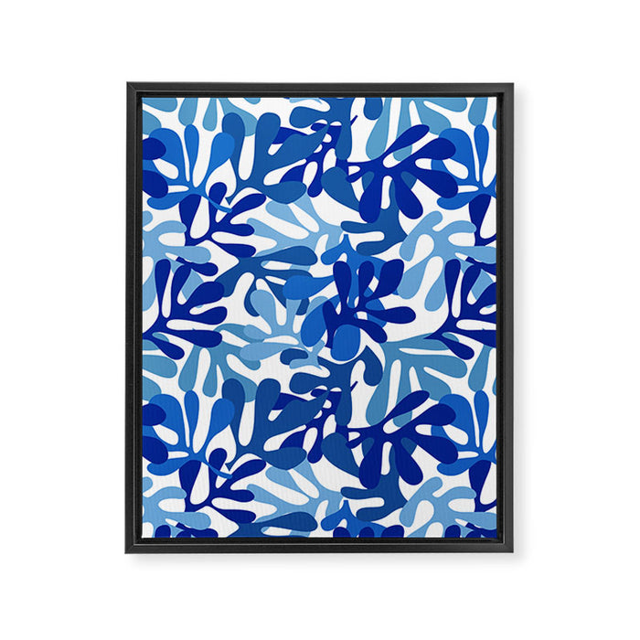 Abstract organic plant leaf shape pattern Framed Canvas Print Gallery Image 1