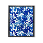 Abstract organic plant leaf shape pattern Framed Canvas Print Gallery Image 8