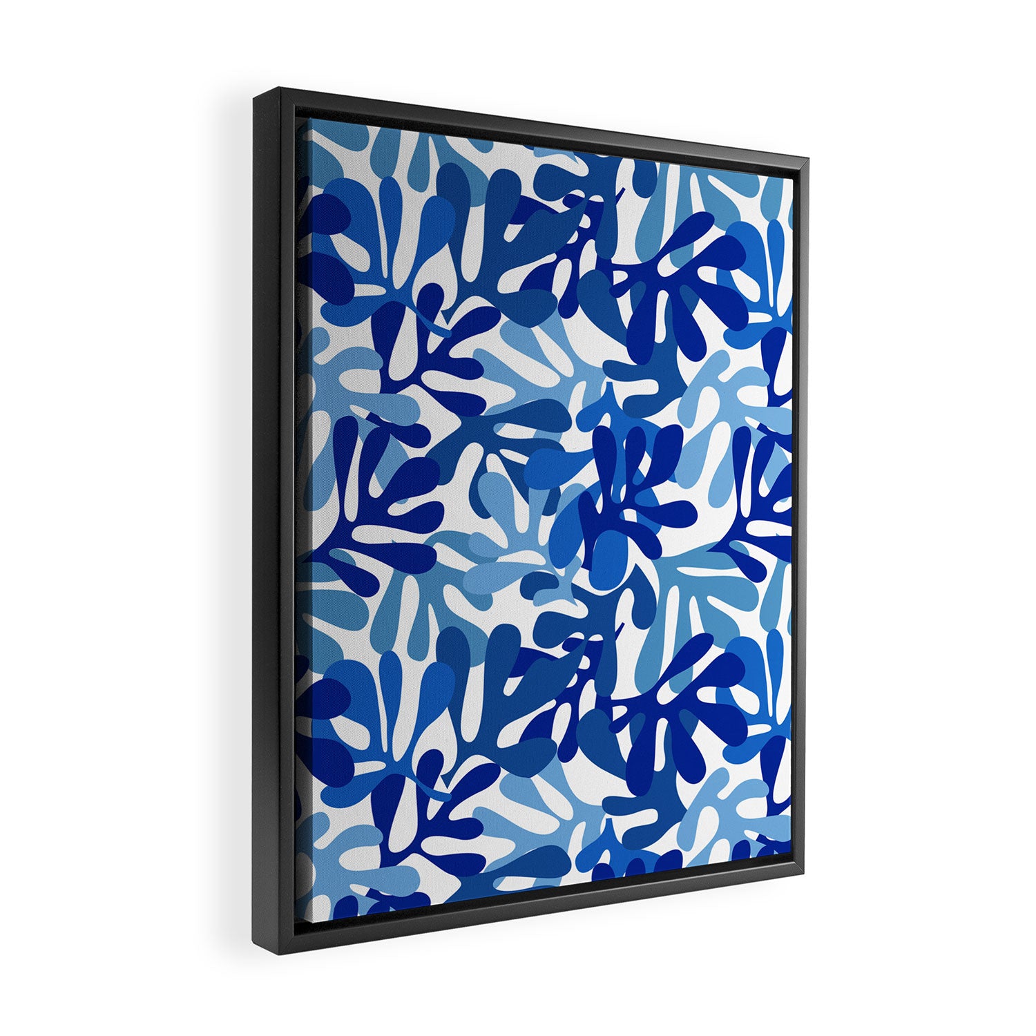 Abstract organic plant leaf shape pattern Framed Canvas Print Gallery Image 2