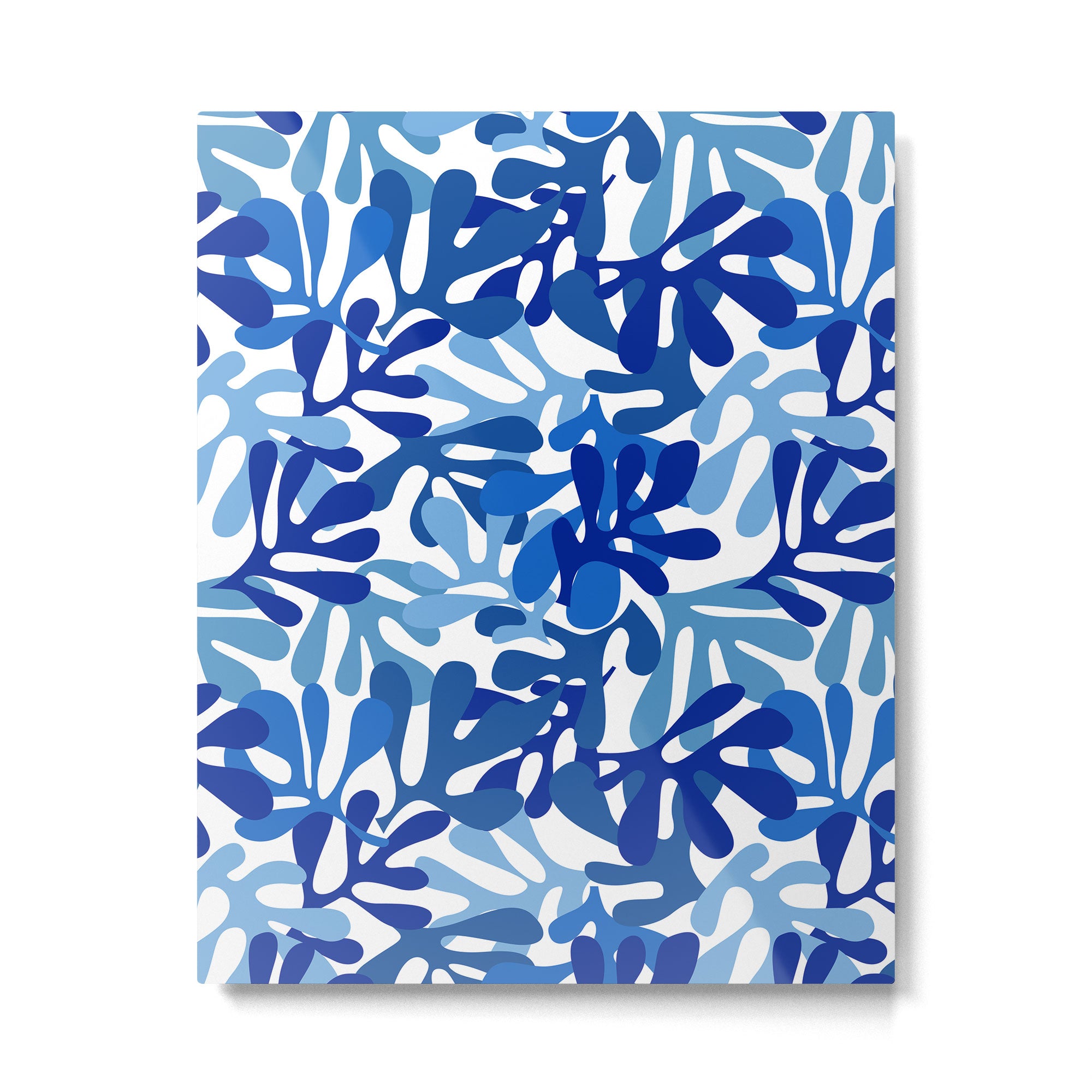 Abstract organic plant leaf shape pattern Metal Print Gallery Image 6