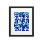 Abstract organic plant leaf shape pattern Framed Art Print Gallery Image 6