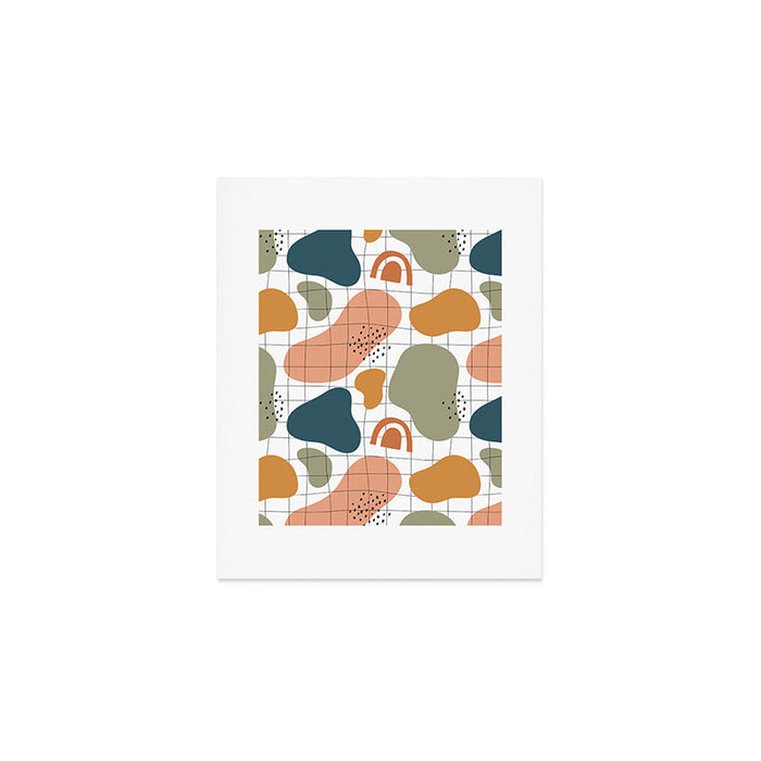 Abstract organic shape art pattern Art Print Gallery Image 1
