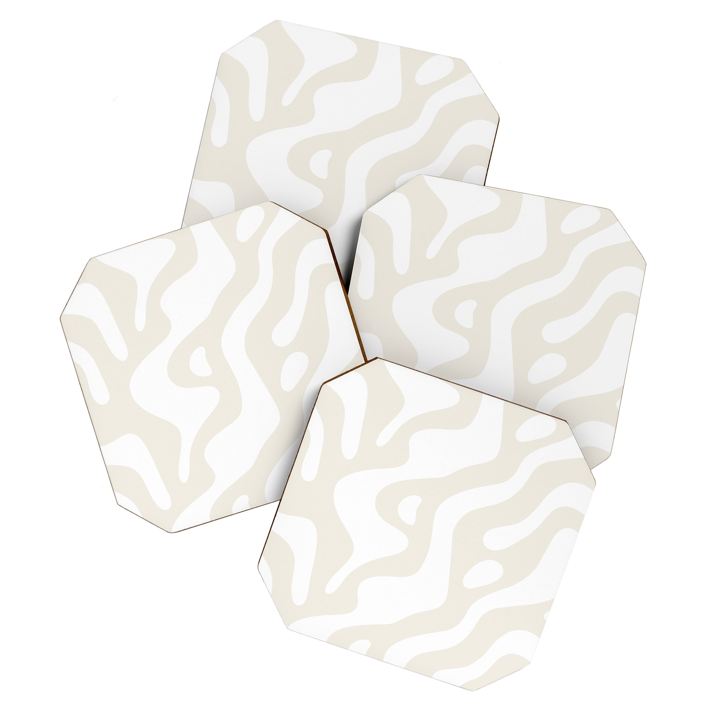Abstract organic shape art pattern Coaster Gallery Image 1