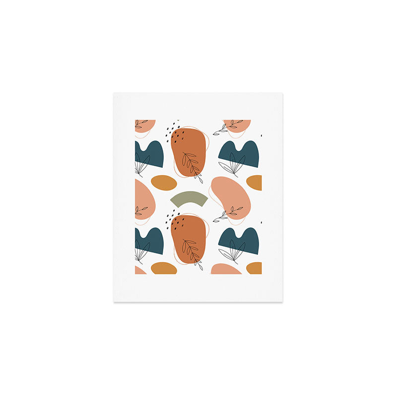 Abstract organic shape art pattern Art Print Gallery Image 1