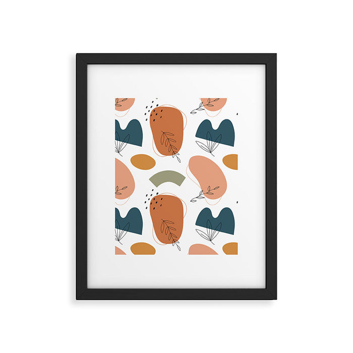 Abstract organic shape art pattern Framed Art Print Gallery Image 1